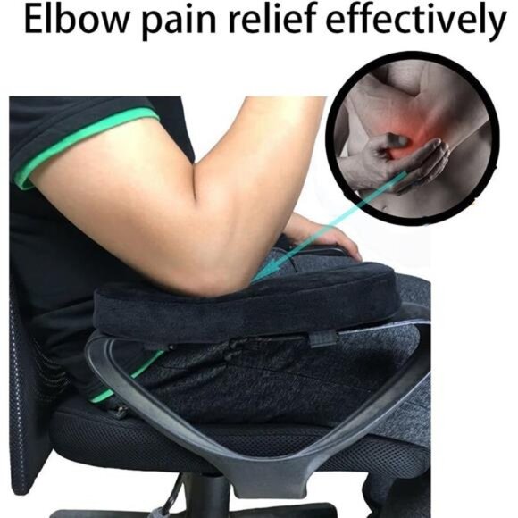 Memory Foam Chair Armrest Pad, Comfy Office Chair Arm Rest Cover - Picture 3 of 8